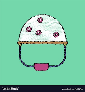 Flat shading style icon helmet with bullet holes vector image