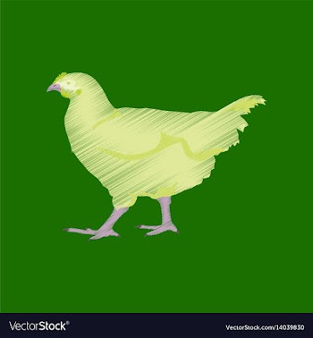 Flat shading style icon hen vector image