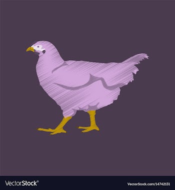 Flat shading style icon hen vector image