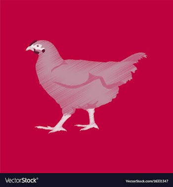 Flat shading style icon hen vector image