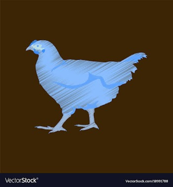 Flat shading style icon hen vector image