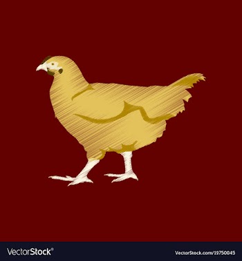 Flat shading style icon hen vector image