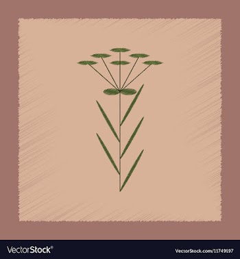 Flat shading style icon herb Linaria vector image