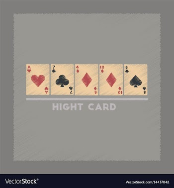 Flat shading style icon high card vector image