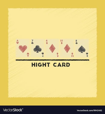 Flat shading style icon high card vector image