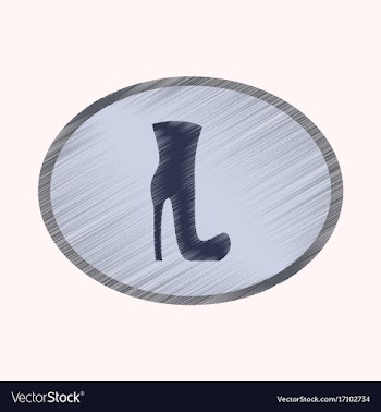 Flat shading style icon high-heeled boots vector image
