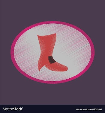 Flat shading style icon high-heeled boots vector image