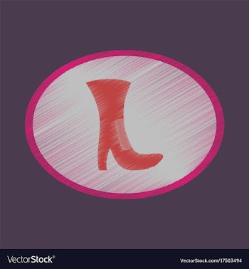 Flat shading style icon high-heeled boots vector image