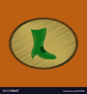 Flat shading style icon high-heeled boots vector image