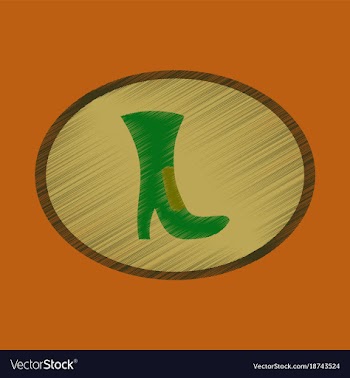 Flat shading style icon high-heeled boots vector image