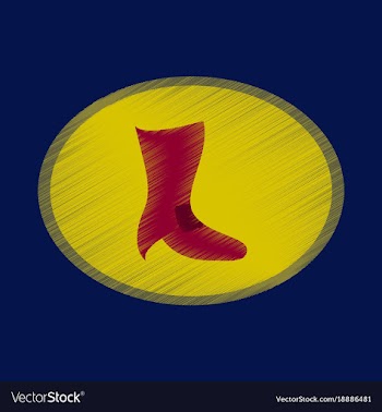 Flat shading style icon high-heeled boots vector image