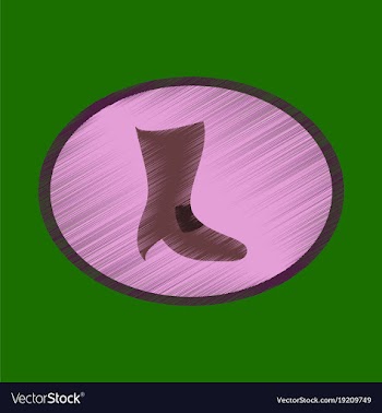 Flat shading style icon high-heeled boots vector image