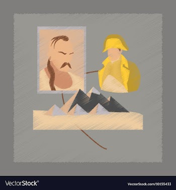 Flat shading style icon History Lesson pyramid vector image