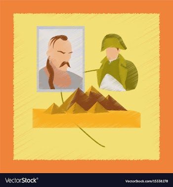 Flat shading style icon history lesson pyramid vector image