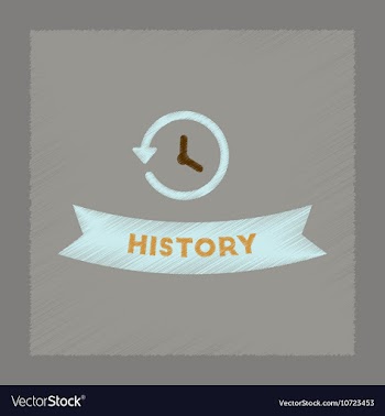 Flat shading style icon history lesson vector image