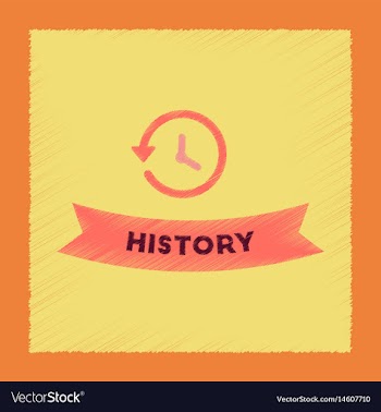 Flat shading style icon history lesson vector image