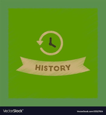 Flat shading style icon history lesson vector image