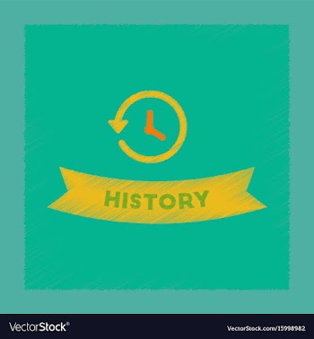 Flat shading style icon history lesson vector image