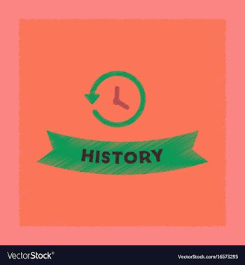 Flat shading style icon history lesson vector image
