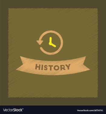 Flat shading style icon history lesson vector image