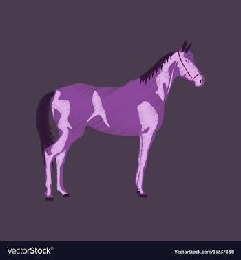 Flat shading style icon horse vector image