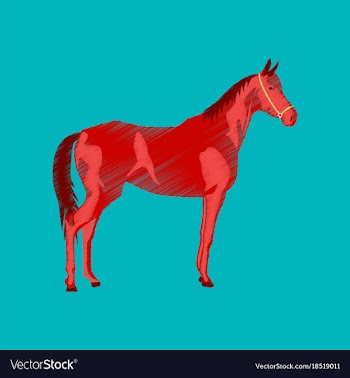 Flat shading style icon horse vector image
