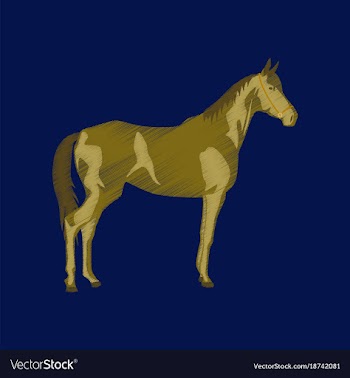 Flat shading style icon horse vector image