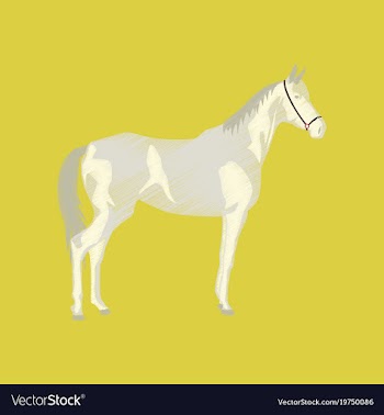 Flat shading style icon horse vector image
