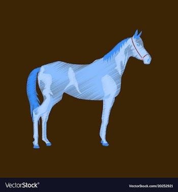 Flat shading style icon horse vector image