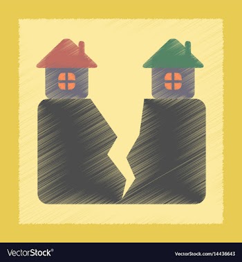 Flat shading style icon house earthquake vector image