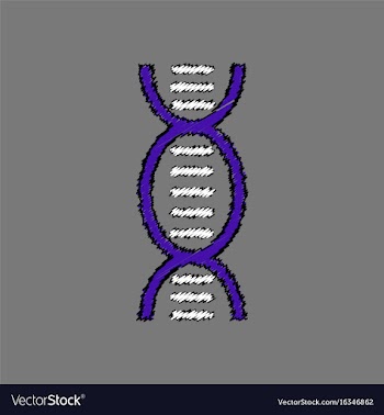 Flat shading style icon human dna vector image