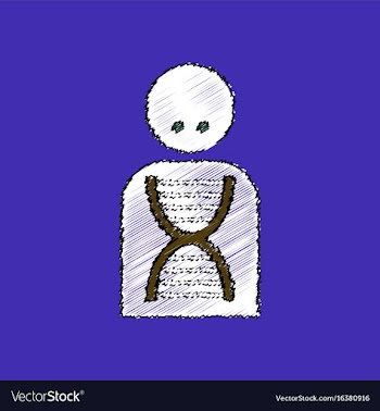 Flat shading style icon human dna vector image
