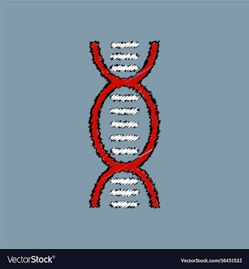 Flat shading style icon human dna vector image