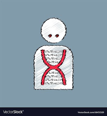Flat shading style icon human dna vector image