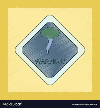 Flat shading style icon hurricane tornado vector image