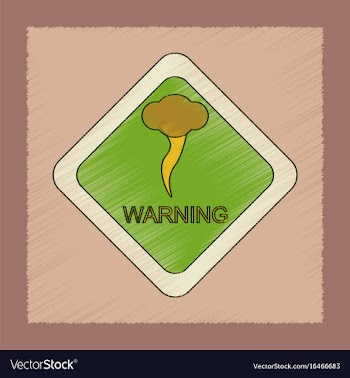 Flat shading style icon hurricane tornado vector image