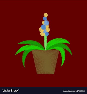 Flat shading style icon hyacinth vector image