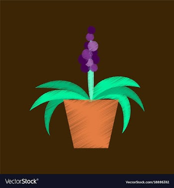 Flat shading style icon hyacinth vector image