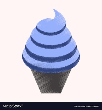 Flat shading style icon ice cream cone vector image