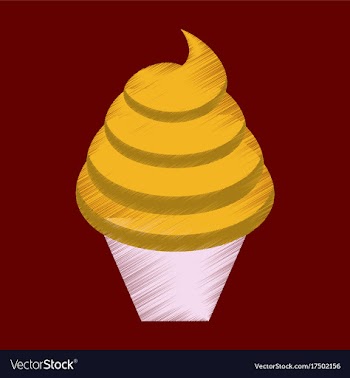 Flat shading style icon ice cream cone vector image