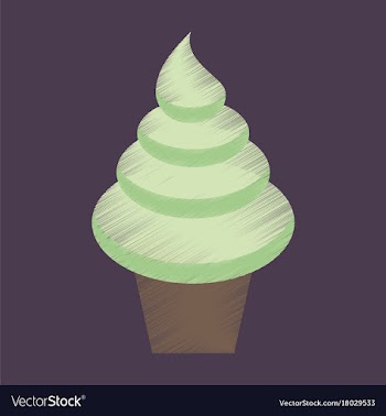 Flat shading style icon ice cream cone vector image