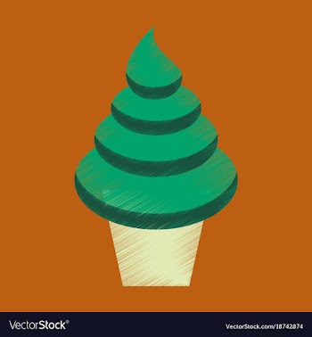 Flat shading style icon ice cream cone vector image