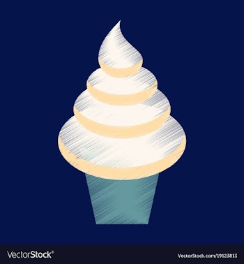 Flat shading style icon ice cream cone vector image
