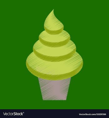 Flat shading style icon ice cream cone vector image