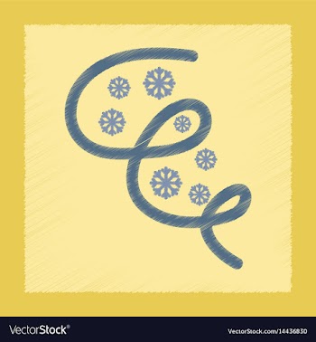 Flat shading style icon ice storm vector image