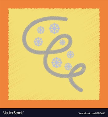 Flat shading style icon ice storm vector image