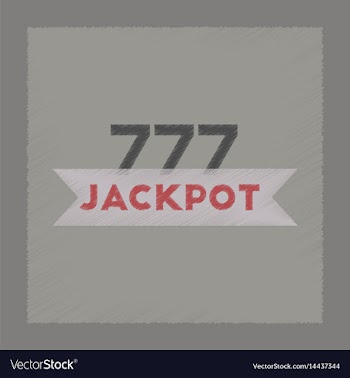 Flat shading style icon jackpot lucky seven vector image