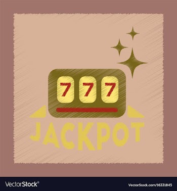 Flat shading style icon jackpot lucky seven vector image