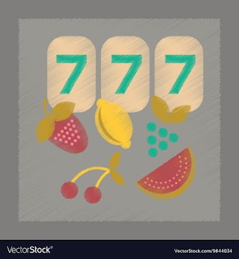 Flat shading style icon jackpot Lucky seven vector image