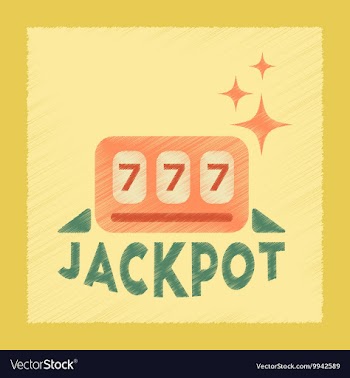 Flat shading style icon jackpot Lucky seven vector image